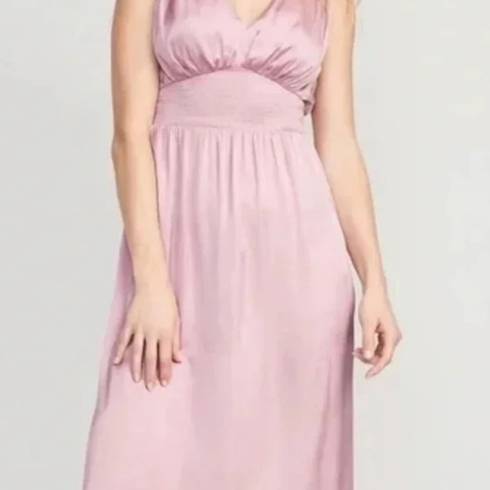 Elegant Pink Maxi Dress Large NWT